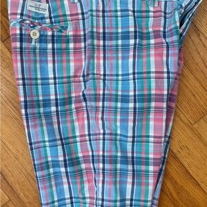 Vineyard Vines Kids Plaid Shorts - Blue, Pink, Green size 12